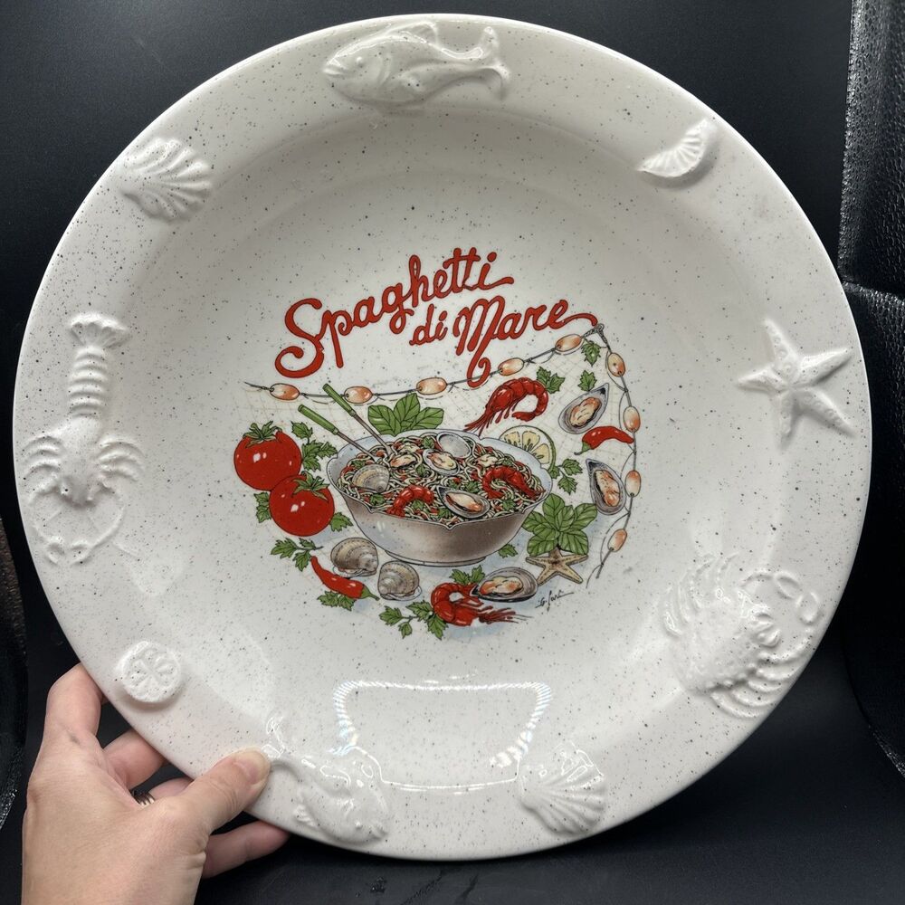 Stovit Spaghetti Dish Vintage Ceramic Made In Italy Serving Bowl Large Table 13